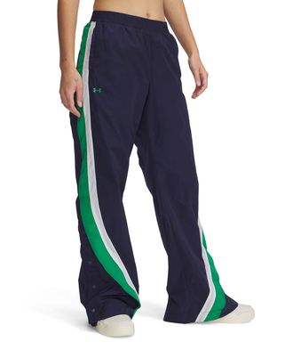 Pantalón UA Icon Crinkle azul para mujer