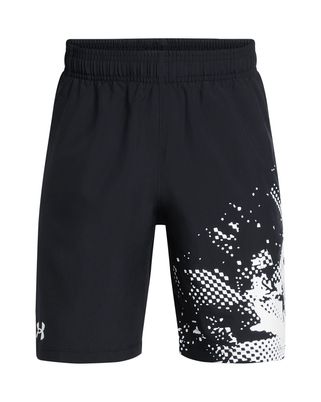 Shorts UA Tech Woven Graphic negro para niño