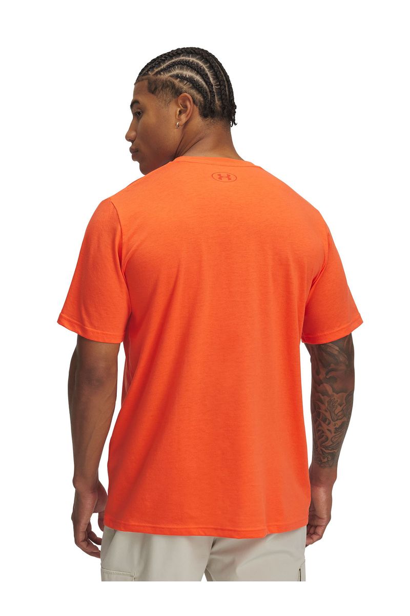 Polera-manga-corta-UA-Reflective-naranjo-para-hombre