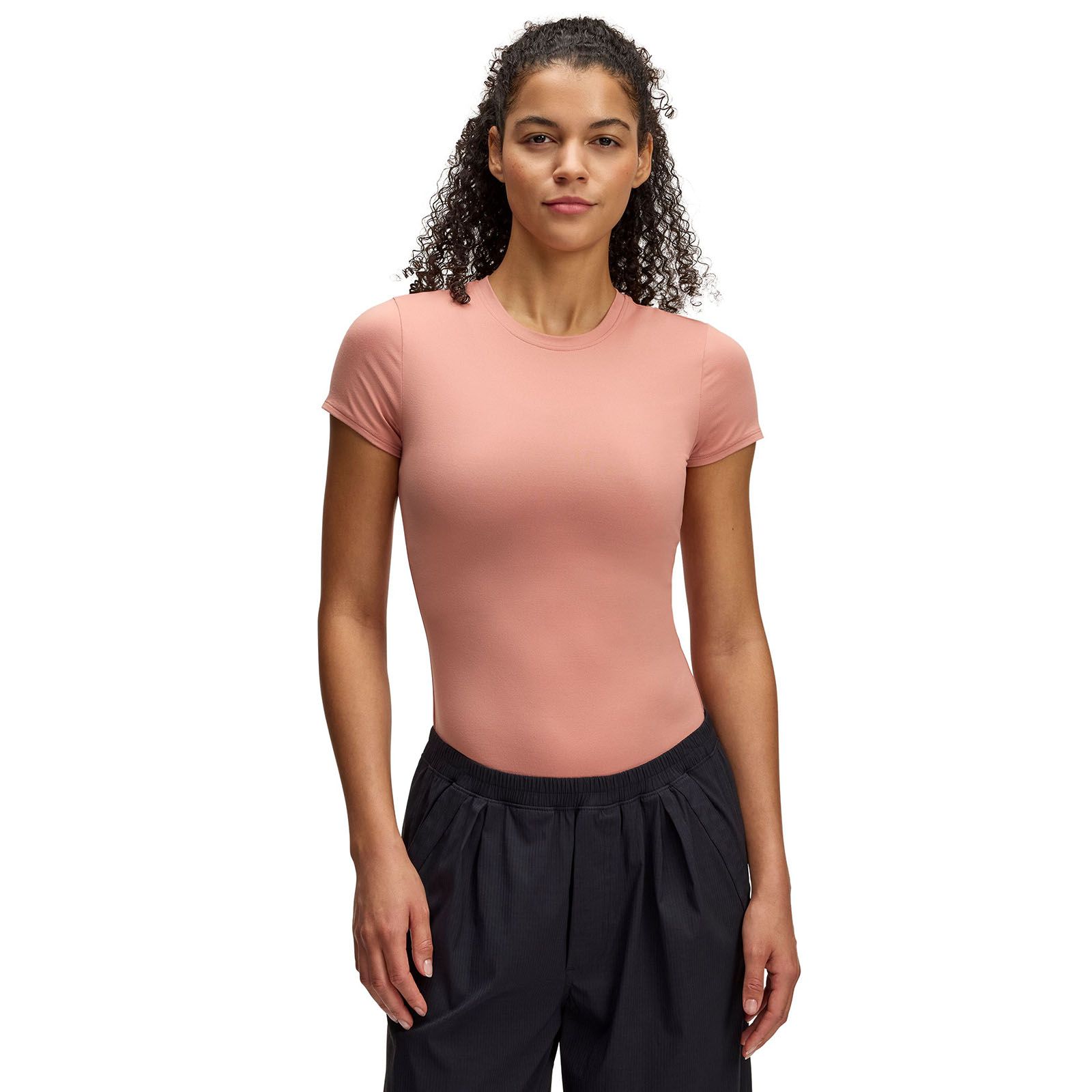 Polera manga corta UA Meridian rosado para mujer