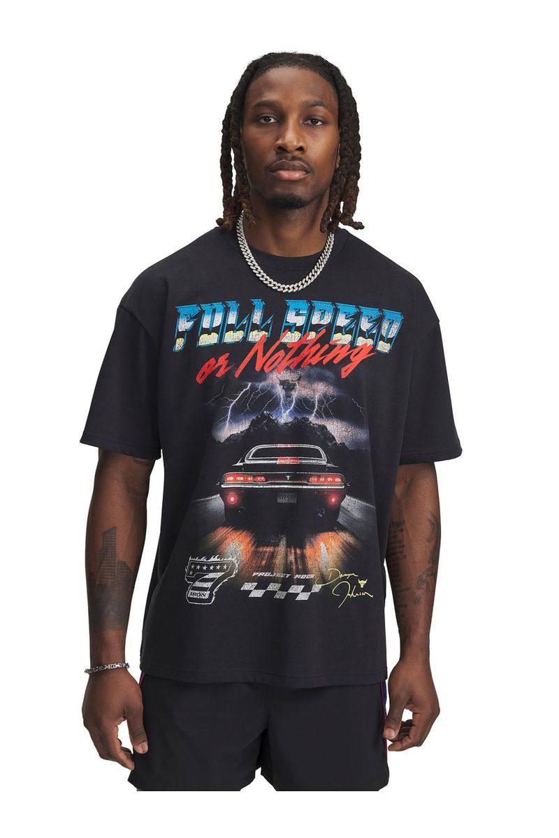 Polera-manga-corta-UA-Project-Rock-negro-para-hombre