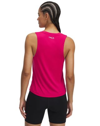 Polera sin mangas UA Trail Run morado para mujer