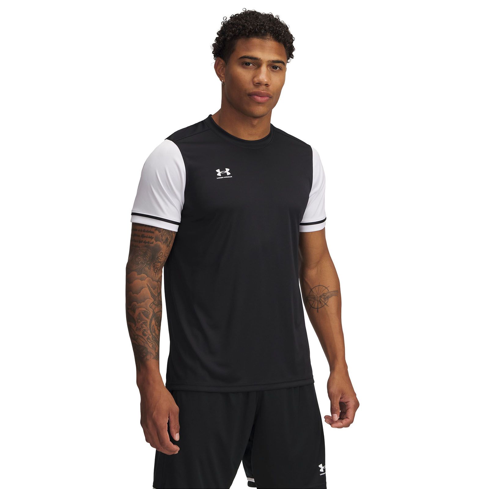 Polera manga corta UA Challenger negro para hombre