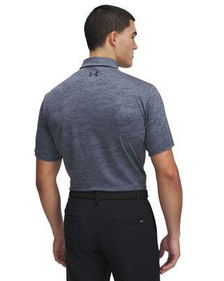 Polera manga corta UA Playoff Jacquard gris para hombre