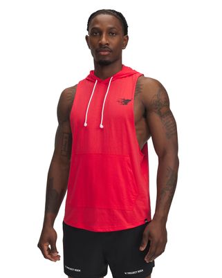 Polerón sin mangas UA Project Rock rojo para hombre