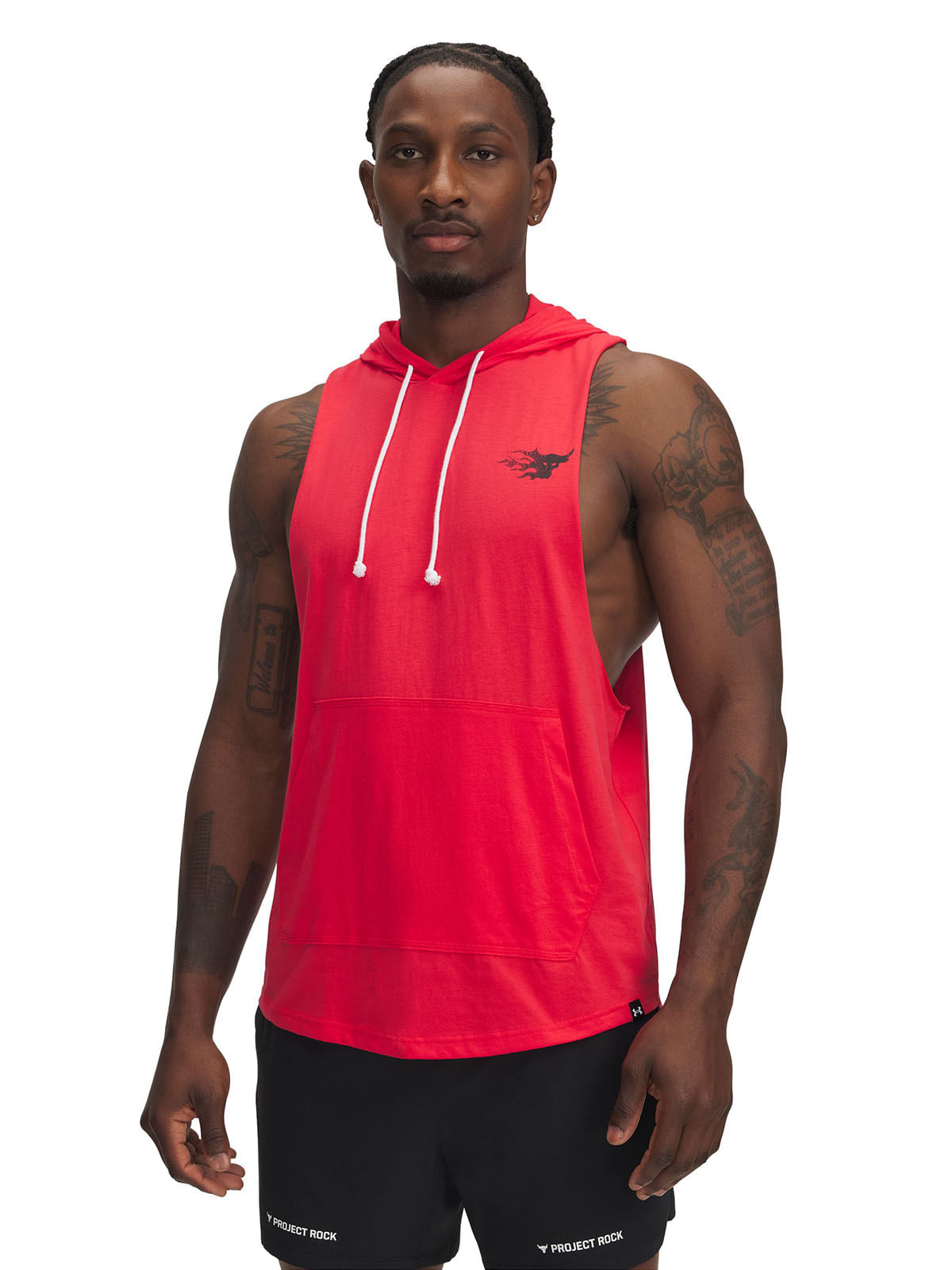 Polerón sin mangas UA Project Rock rojo para hombre