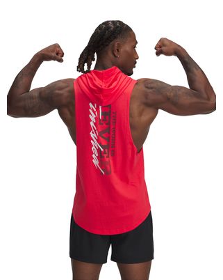 Polerón sin mangas UA Project Rock rojo para hombre