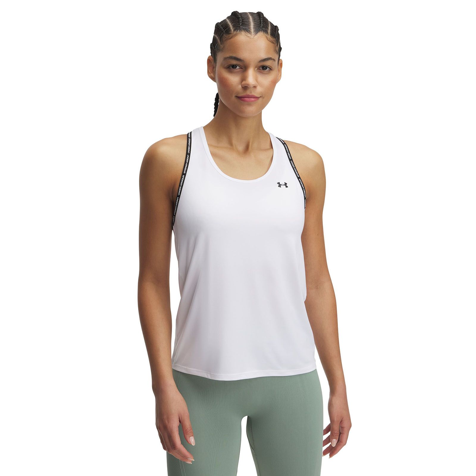 Polera sin mangas UA Tech Knockout blanco para mujer