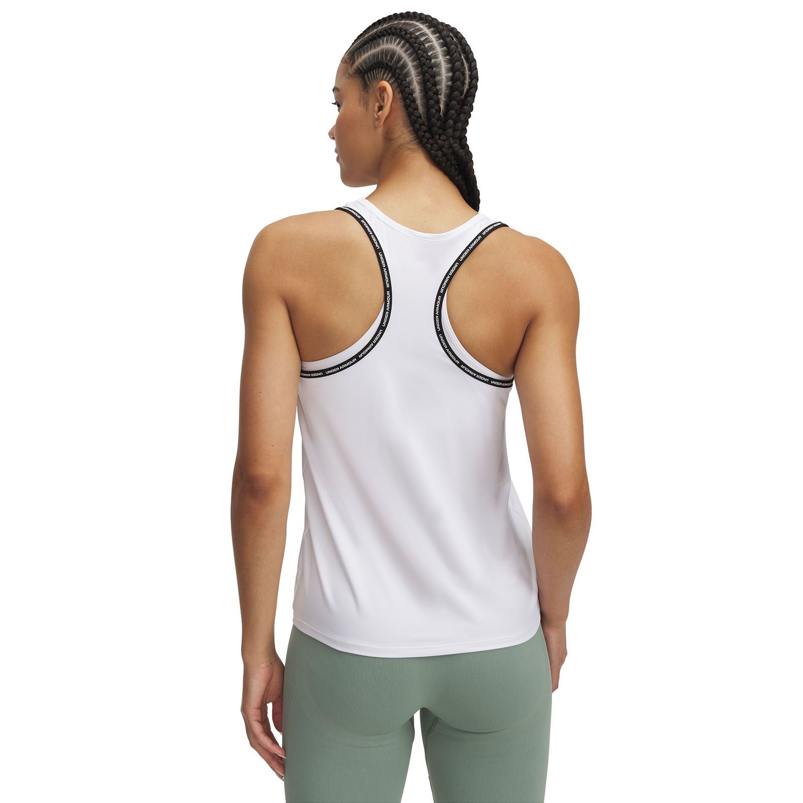 Polera sin mangas UA Tech Knockout blanco para mujer