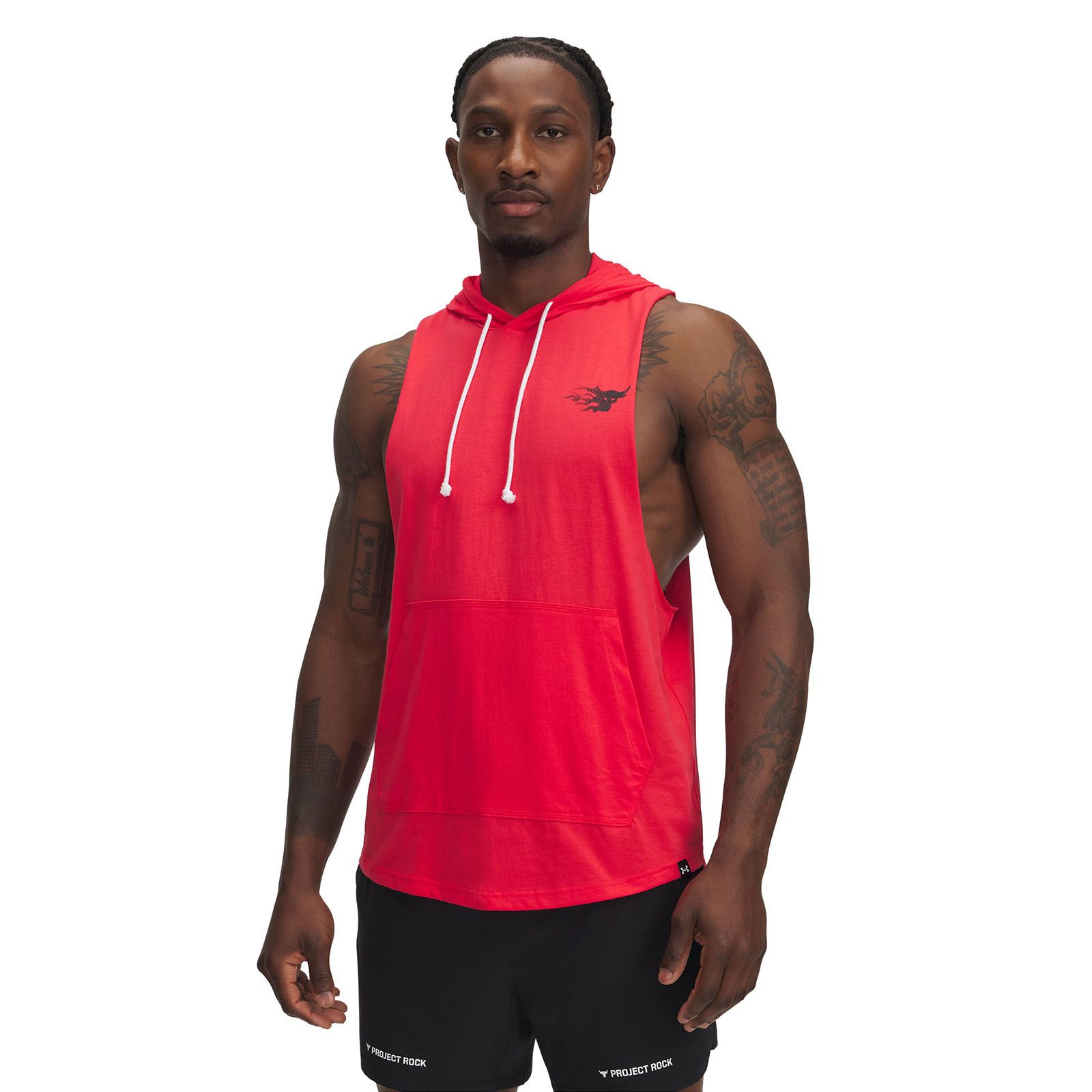 Polerón sin mangas UA Project Rock rojo para hombre