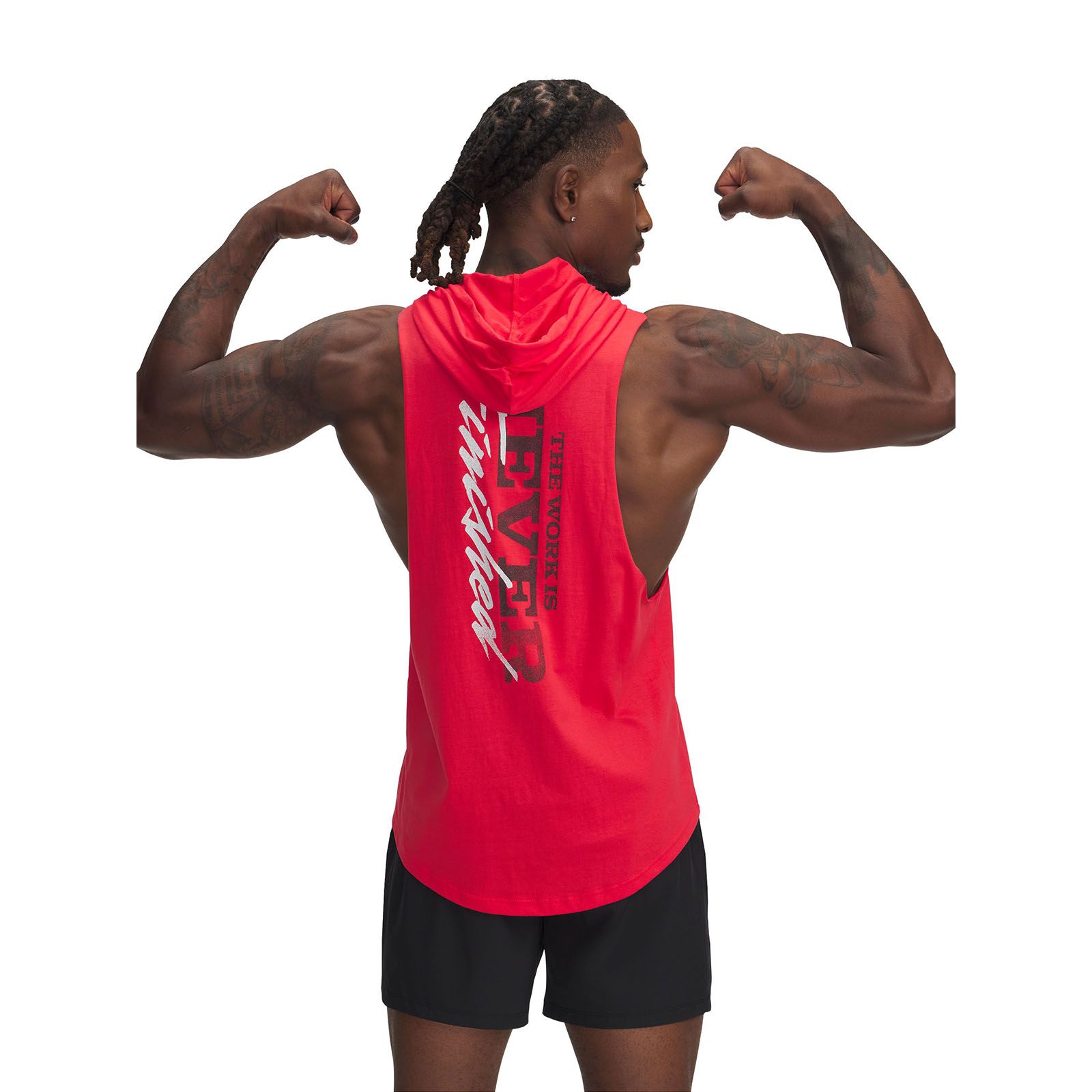 Polerón sin mangas UA Project Rock rojo para hombre