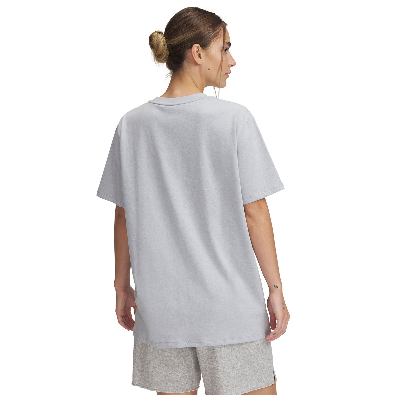 Polera manga corta UA Oversized 96 gris para mujer