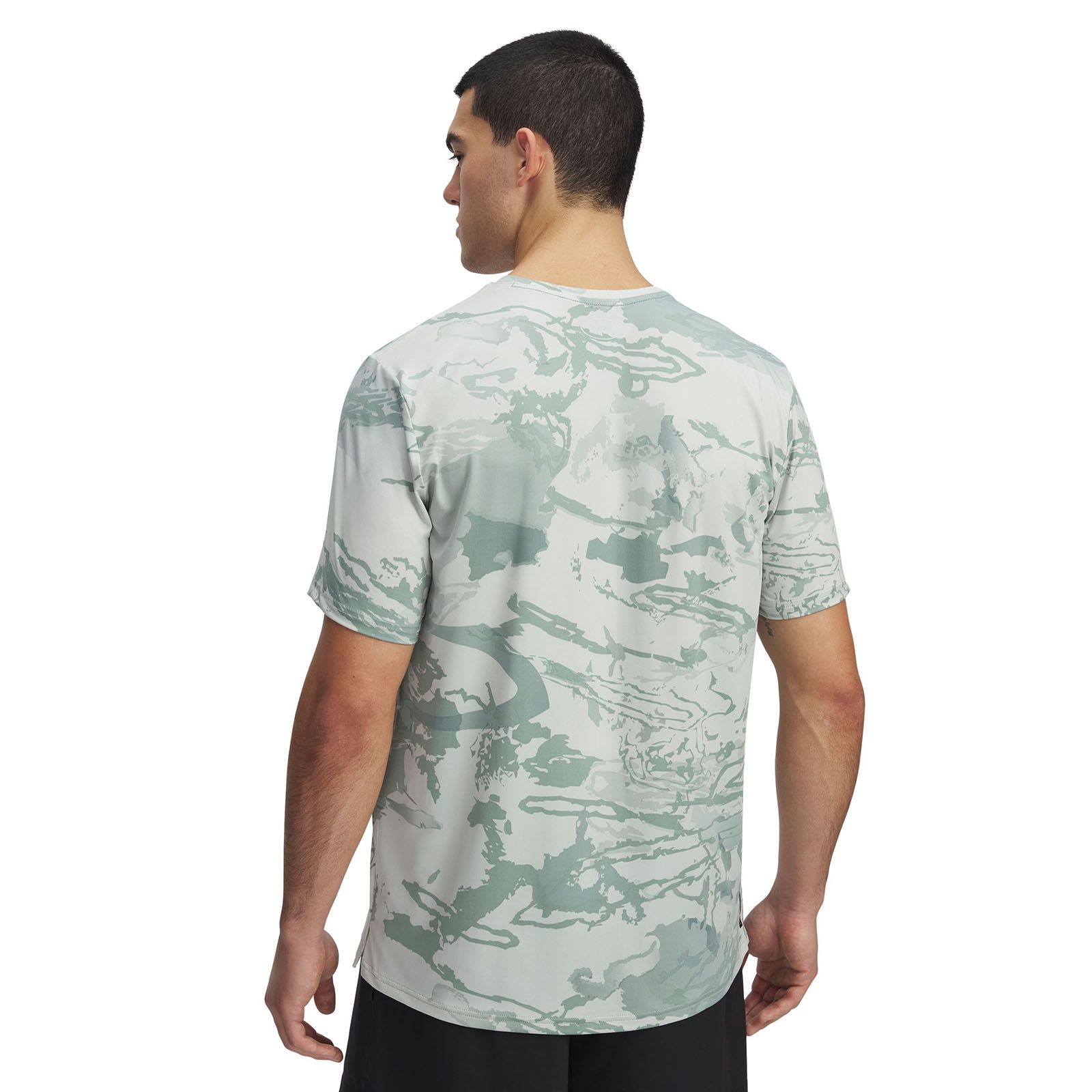Polera manga corta UA Vanish Energy verde para hombre