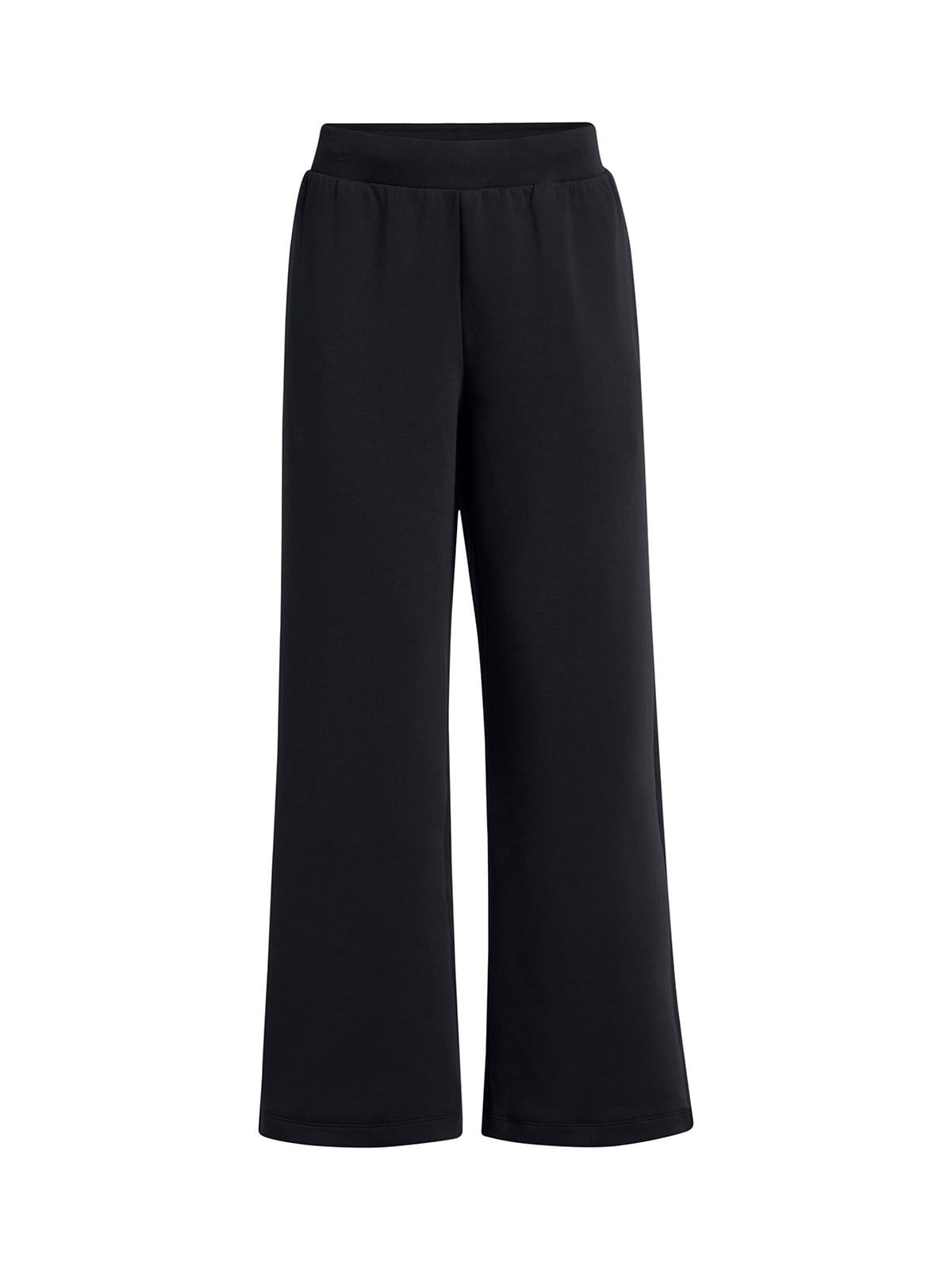 Pantalón UA Unstoppable Fleece Wide Leg negro para mujer