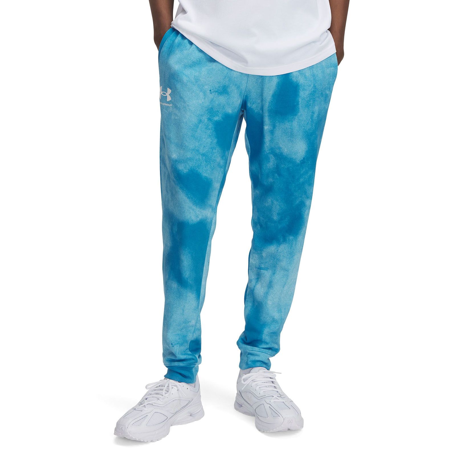 Jogger UA Rival Terry Printed azul para hombre