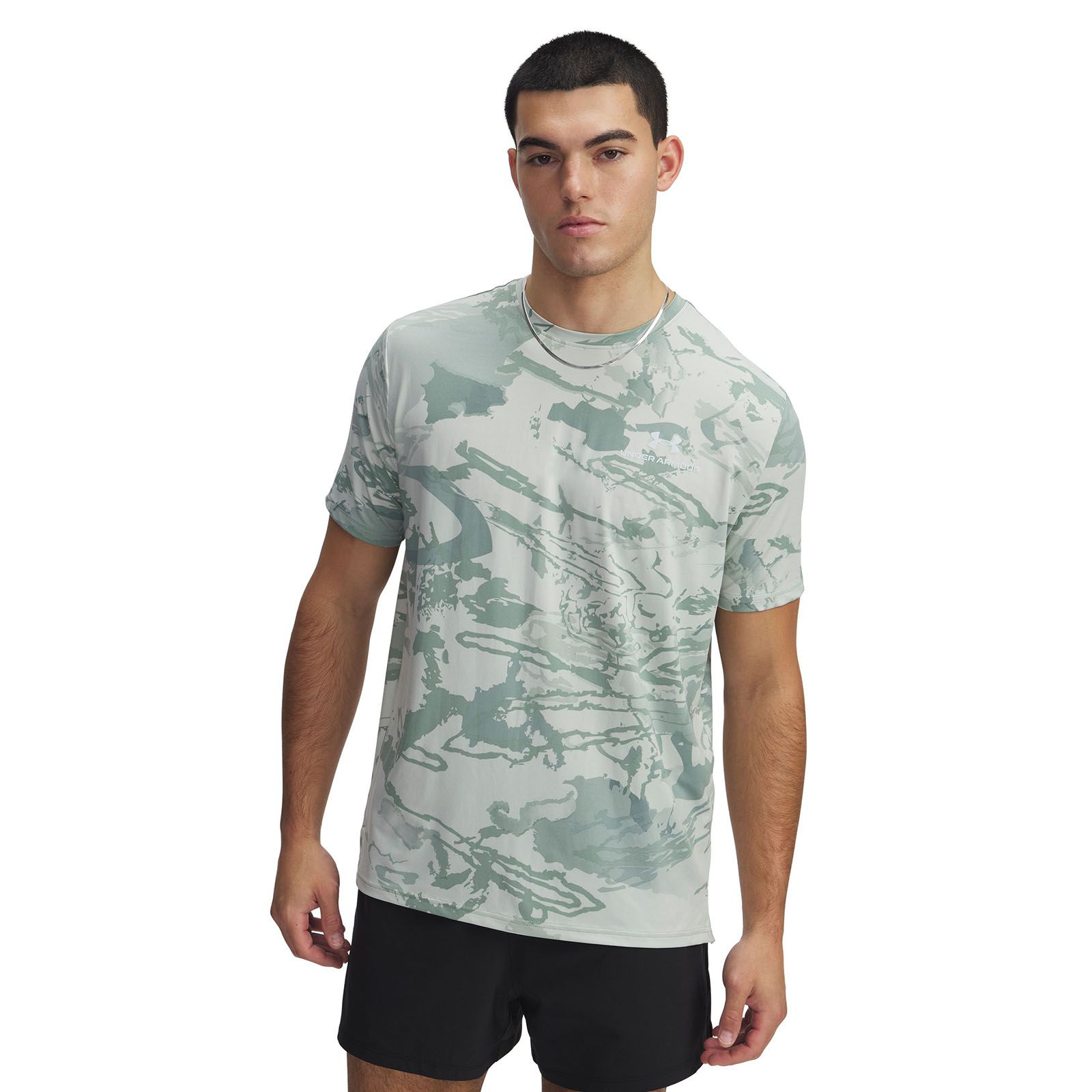 Polera manga corta UA Vanish Energy verde para hombre