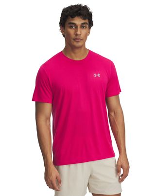 Polera manga corta UA Trail Run morado para hombre