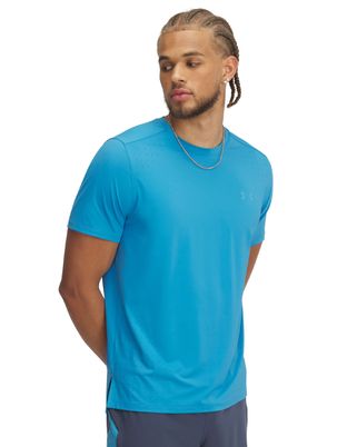 Polera manga corta UA Launch Elite azul para hombre