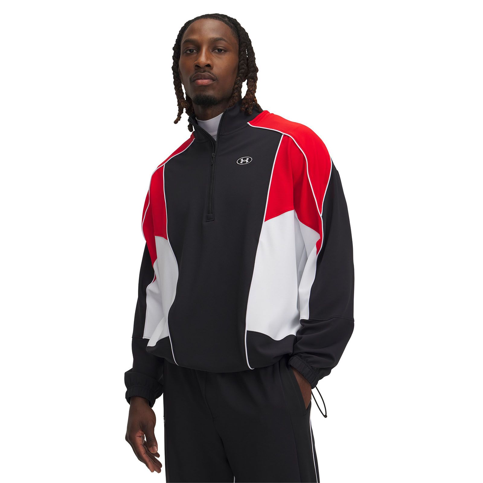 Chaqueta UA Tricot Colorblock negro para hombre