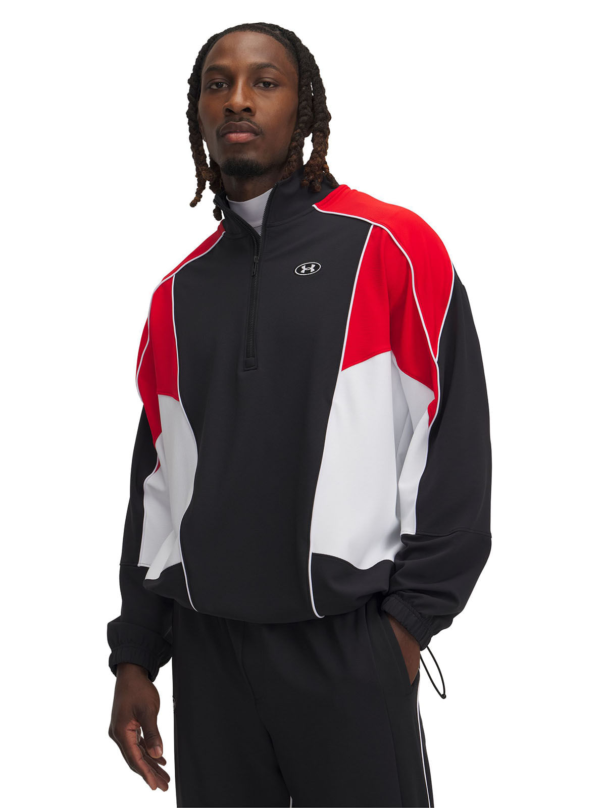 Chaqueta UA Tricot Colorblock negro para hombre