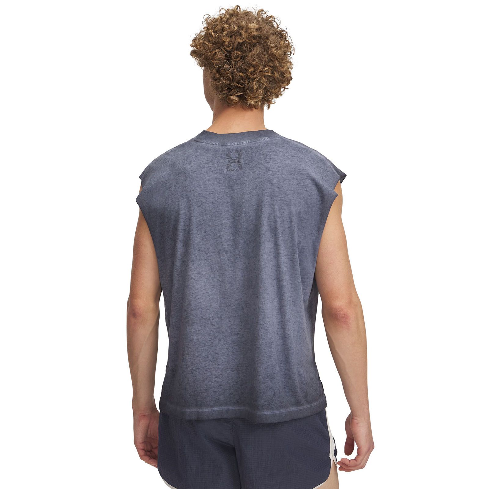 Polera sin mangas UA Run 96 gris para hombre
