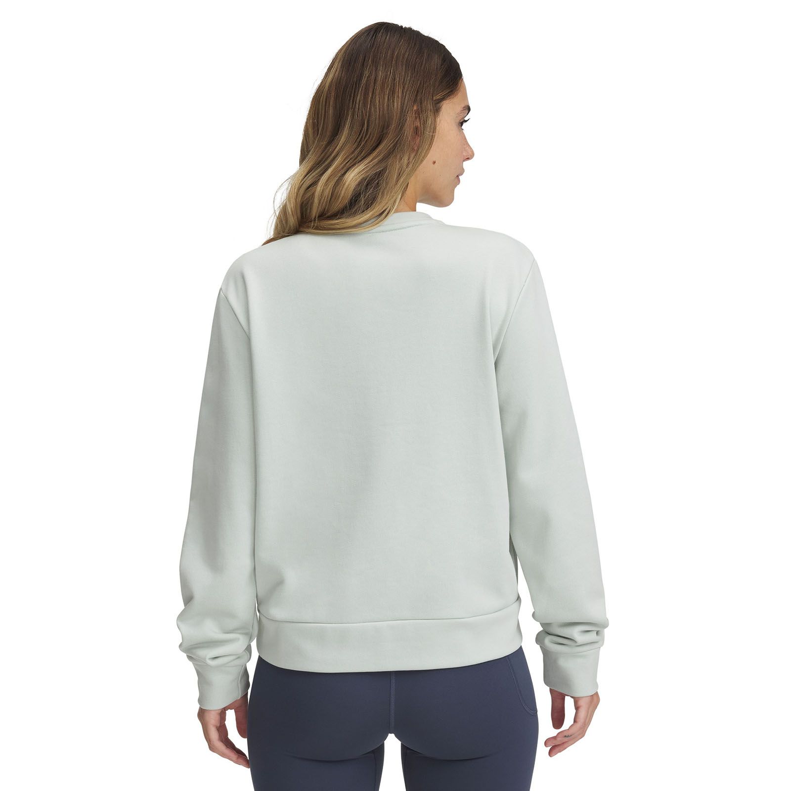 Polerón UA Rival Terry Crew verde para mujer