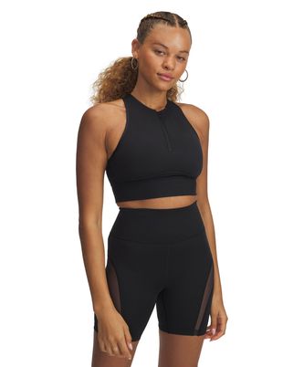 Polera sin mangas UA Meridian negro para mujer