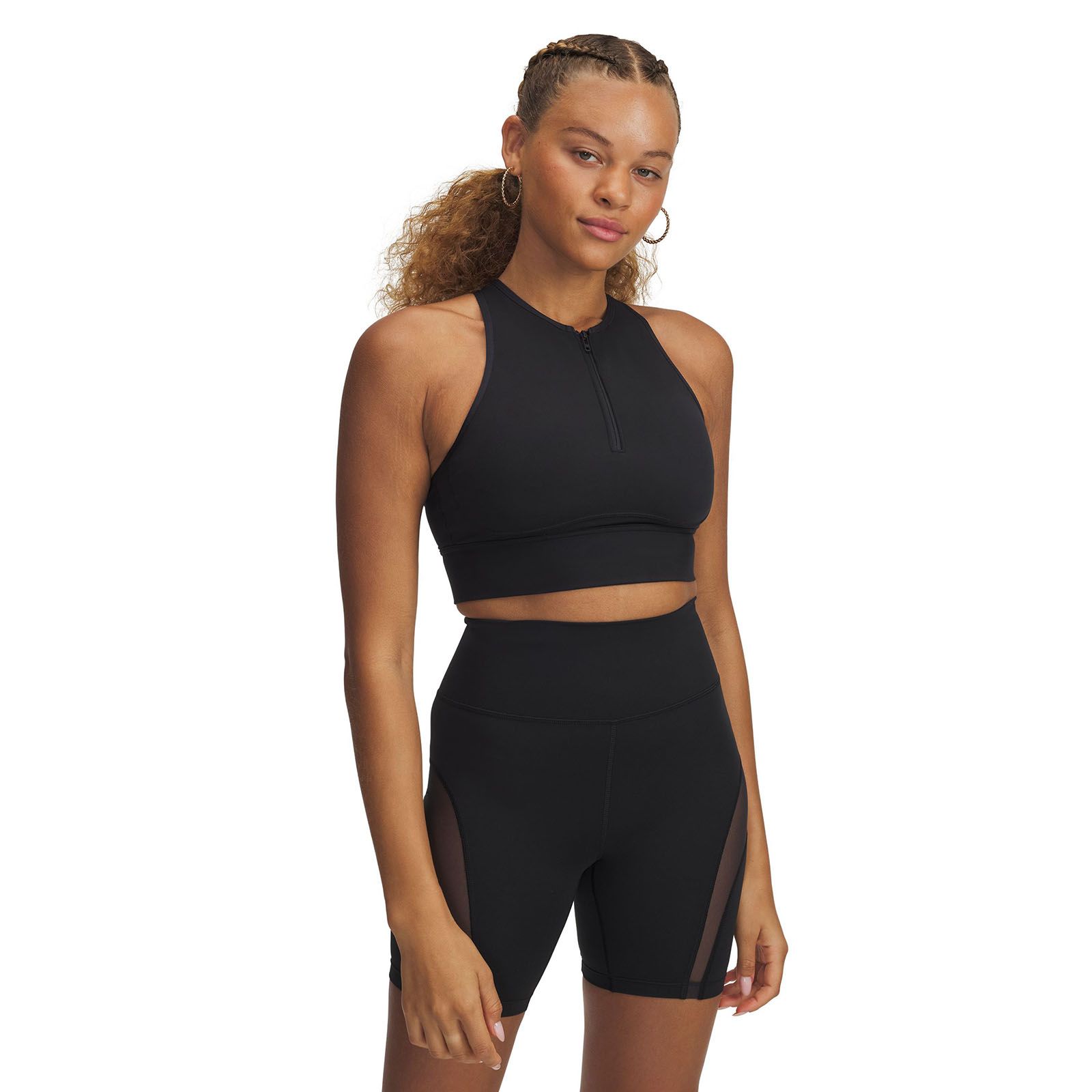 Polera sin mangas UA Meridian negro para mujer