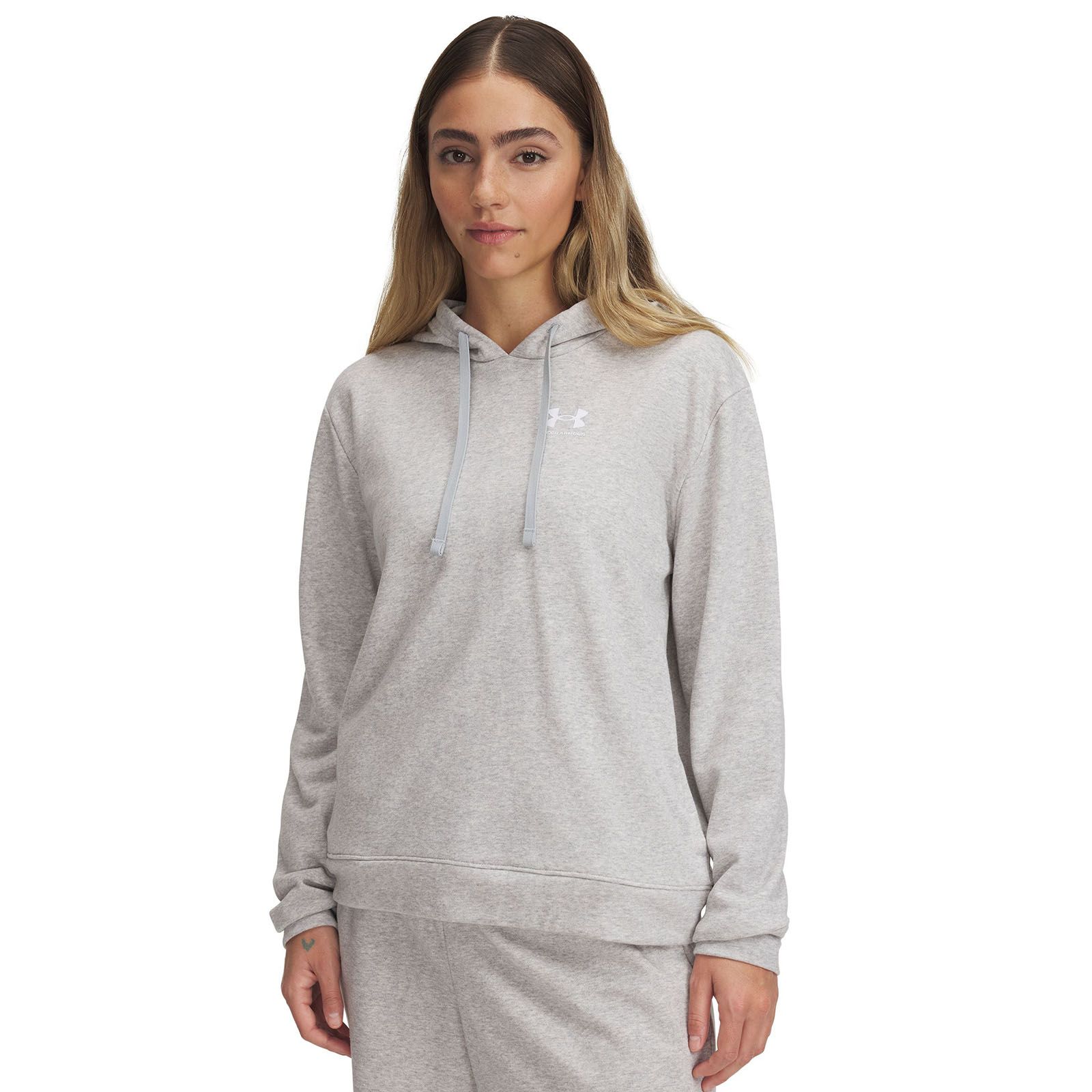 Polerón UA Rival Terry gris para mujer