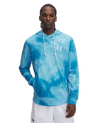 Polerón UA Rival Terry Printed azul para hombre