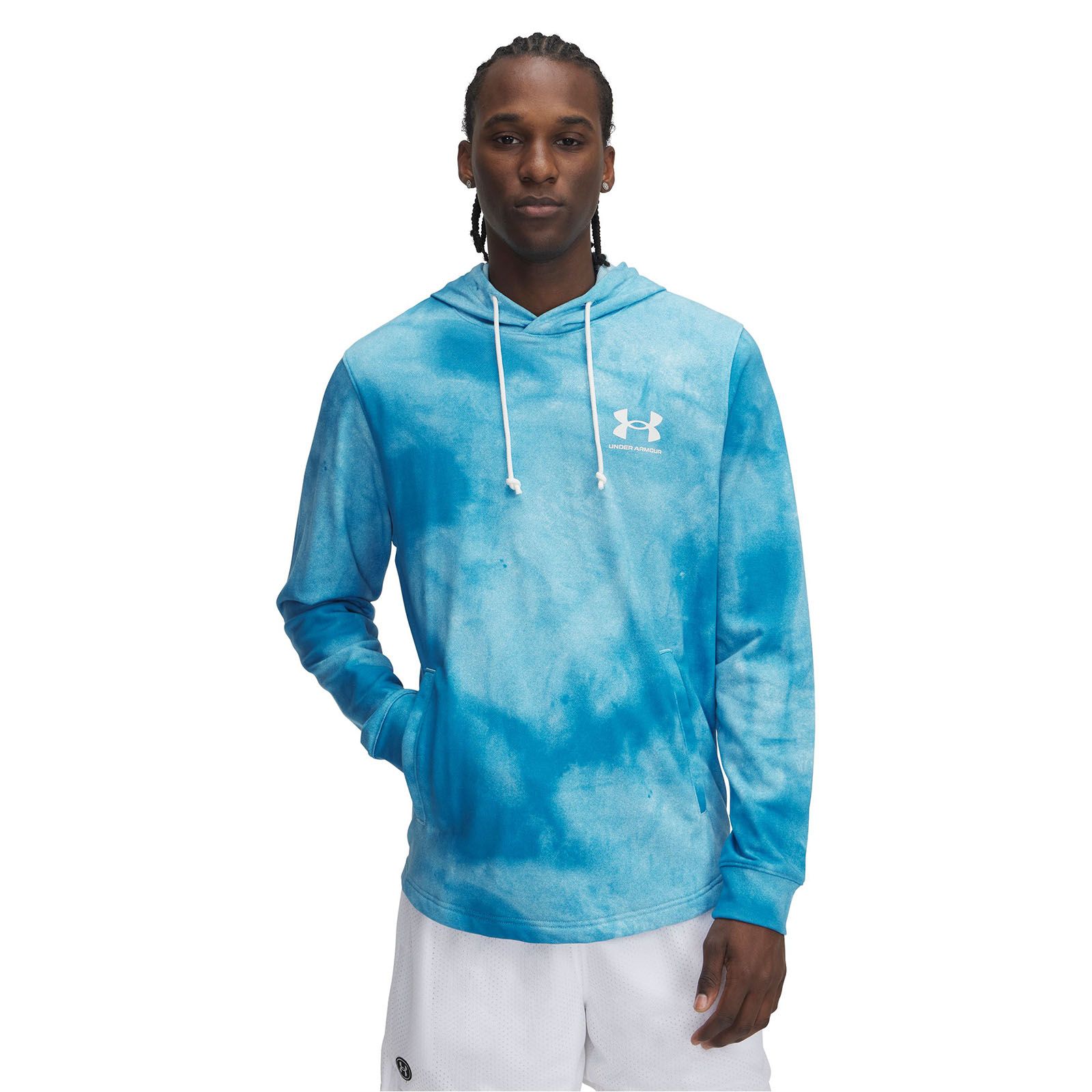 Polerón UA Rival Terry Printed azul para hombre
