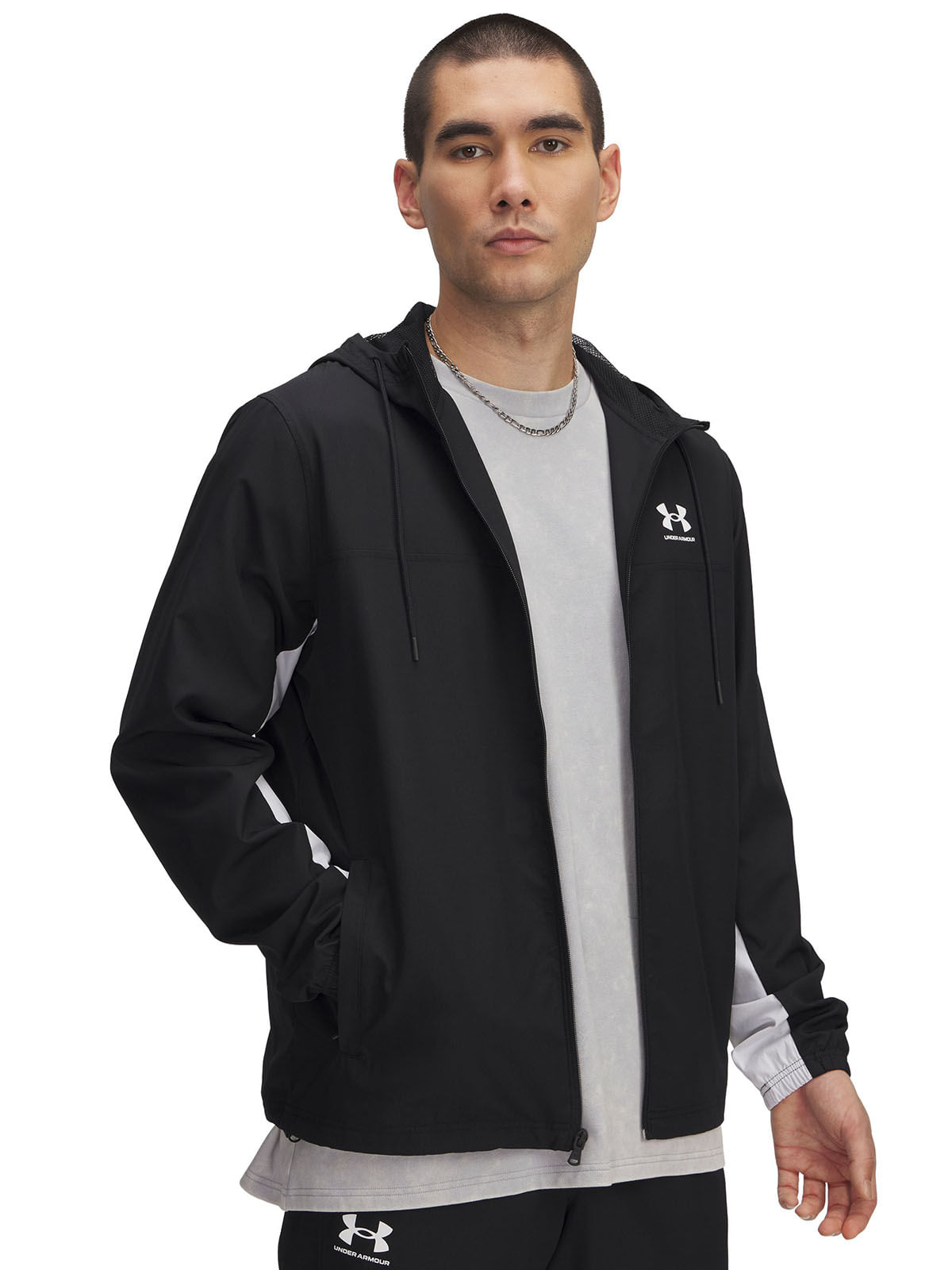 Cortaviento UA Rival Woven negro para hombre