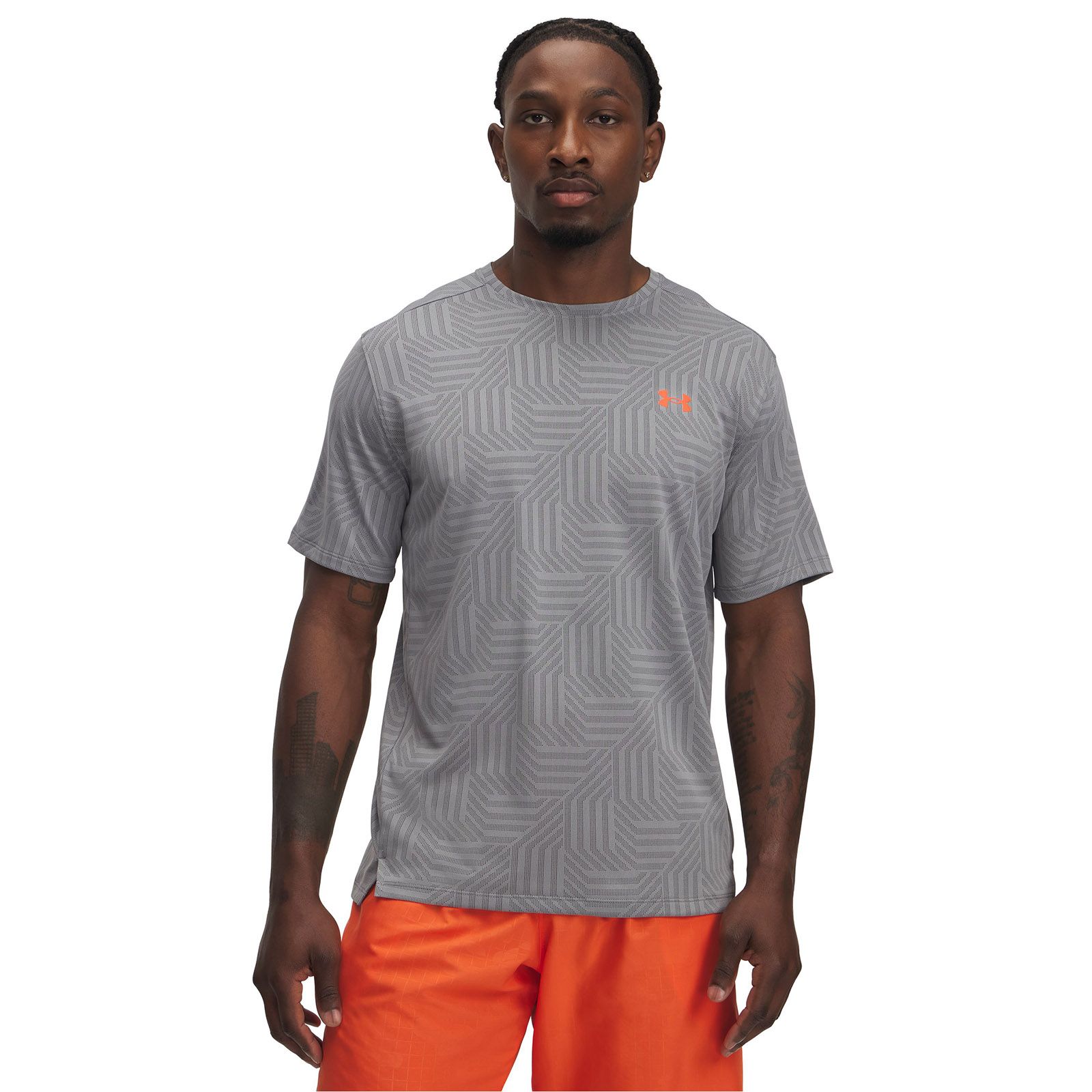 Polera manga corta UA Tech Vent gris para hombre