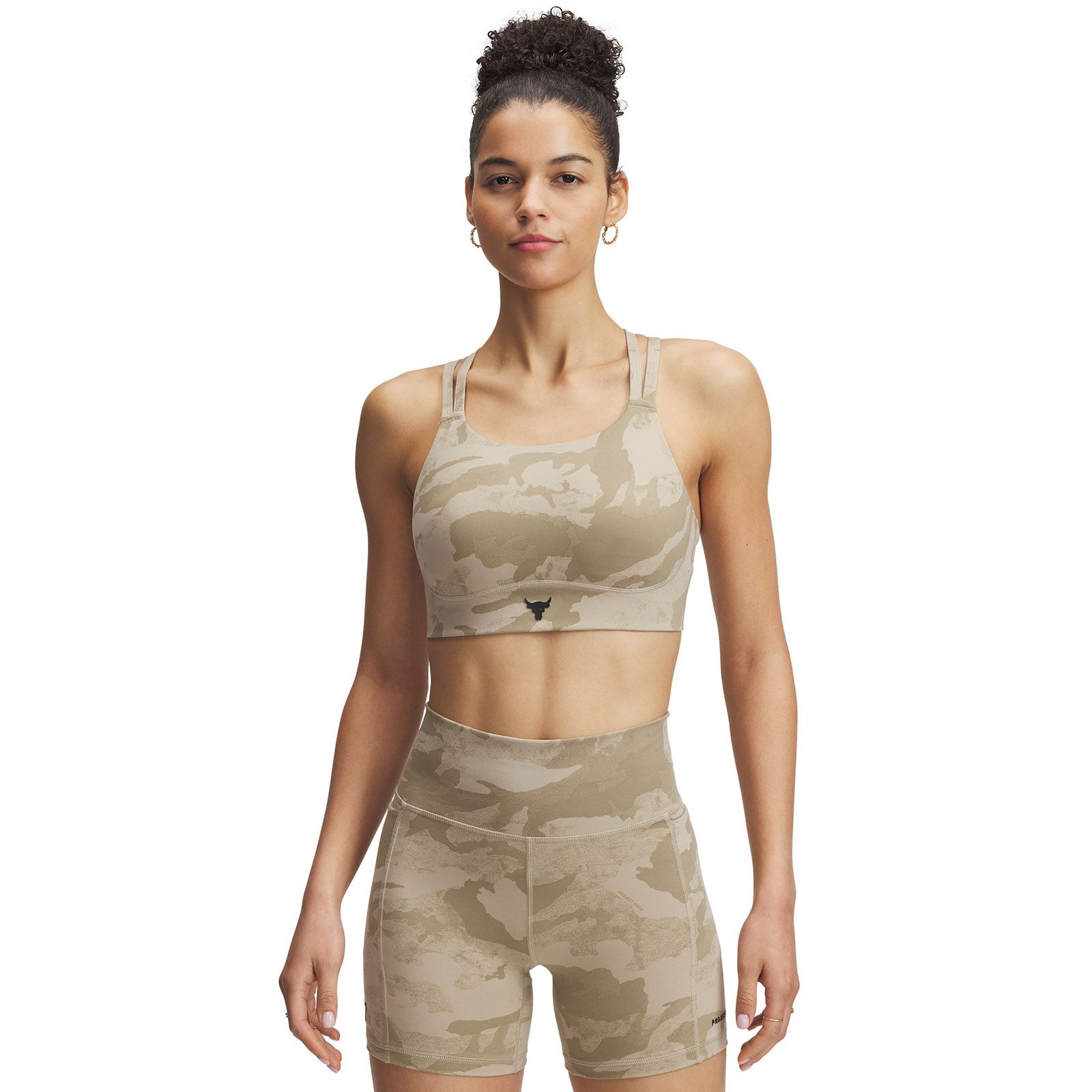 Bralette Project Rock café para mujer Under Armour