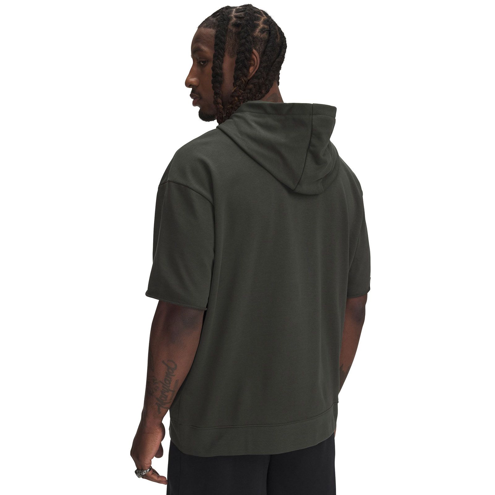 Polerón Project Rock terry manga corta verde para hombre Under Armour