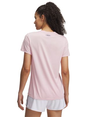 Polera manga corta Under Armour tech pth rosado para mujer