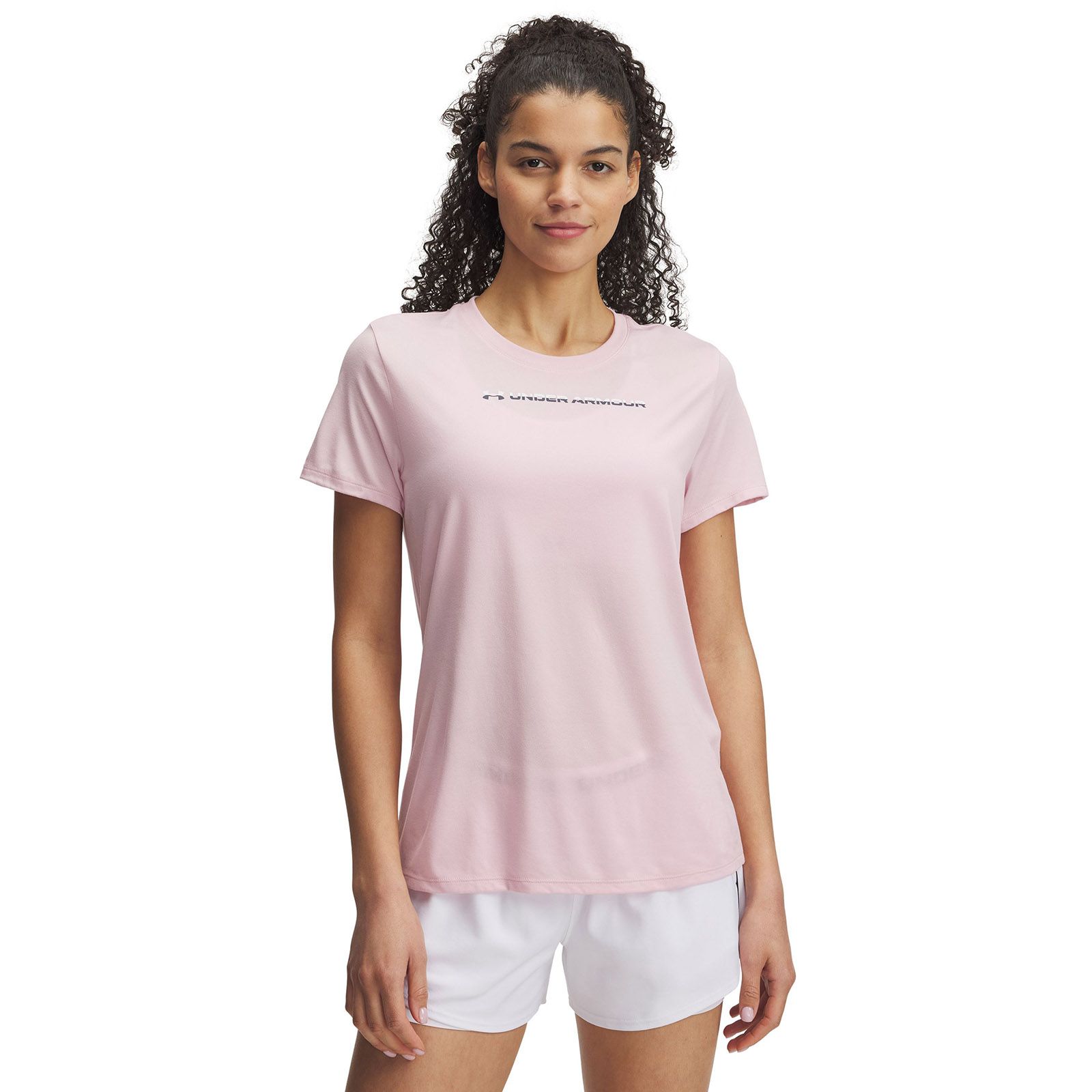 Polera manga corta Under Armour tech pth rosado para mujer