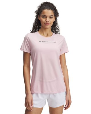 Polera manga corta Under Armour tech pth rosado para mujer
