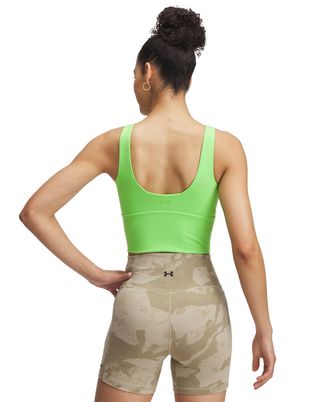Sostén deportivo Project Rock verde para mujer Under Armour