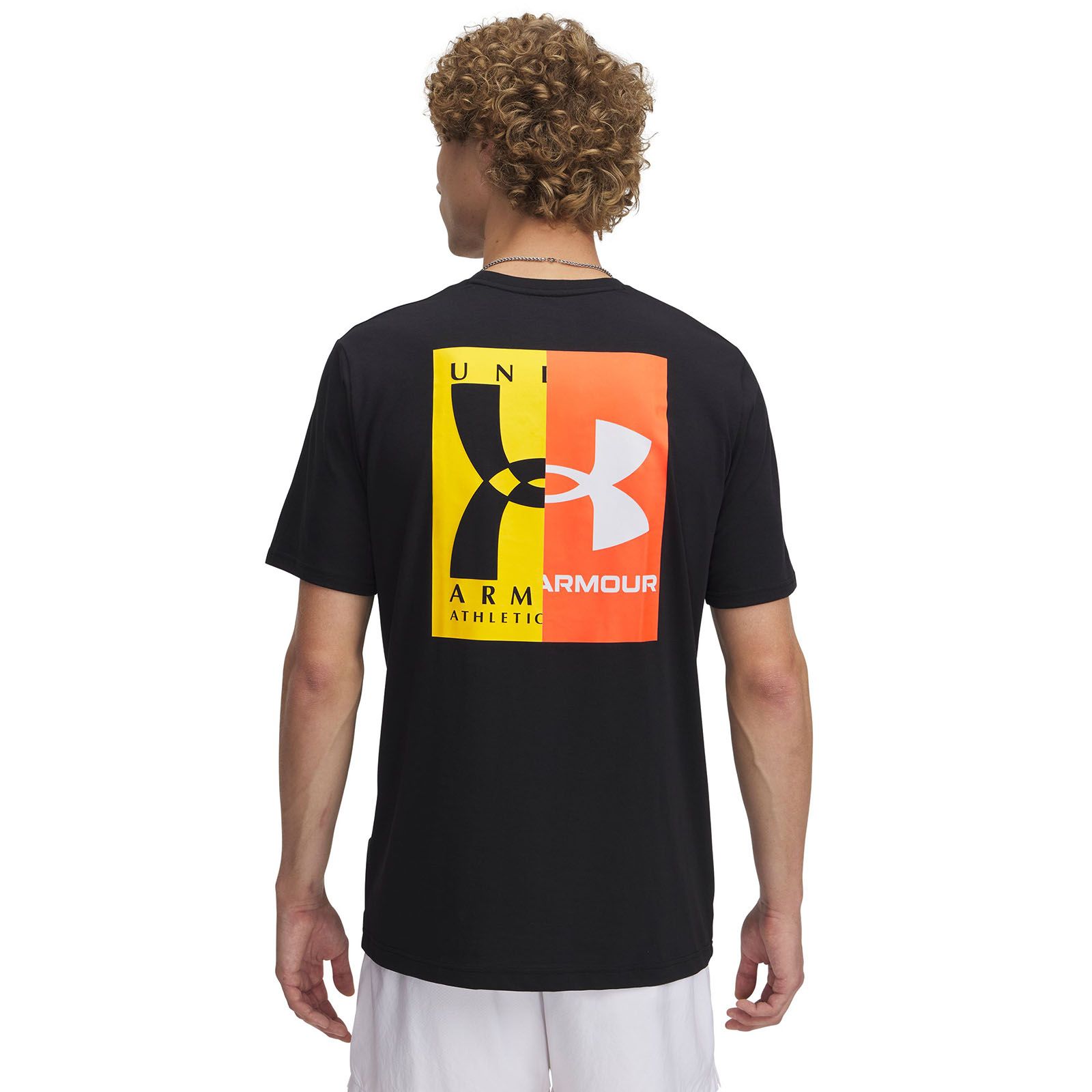 Polera manga corta Under Armour evol logo negro para hombre