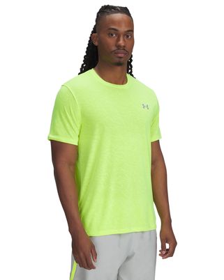 Polera manga corta Under Armour launch camo amarillo para hombre