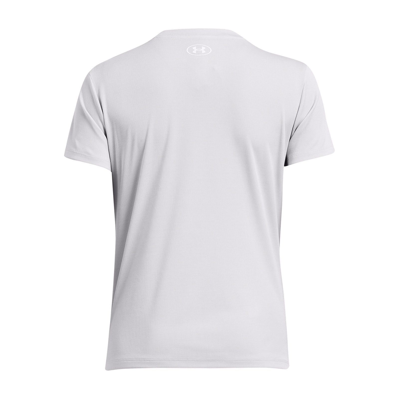 Polera manga corta Under Armour tech gris para mujer