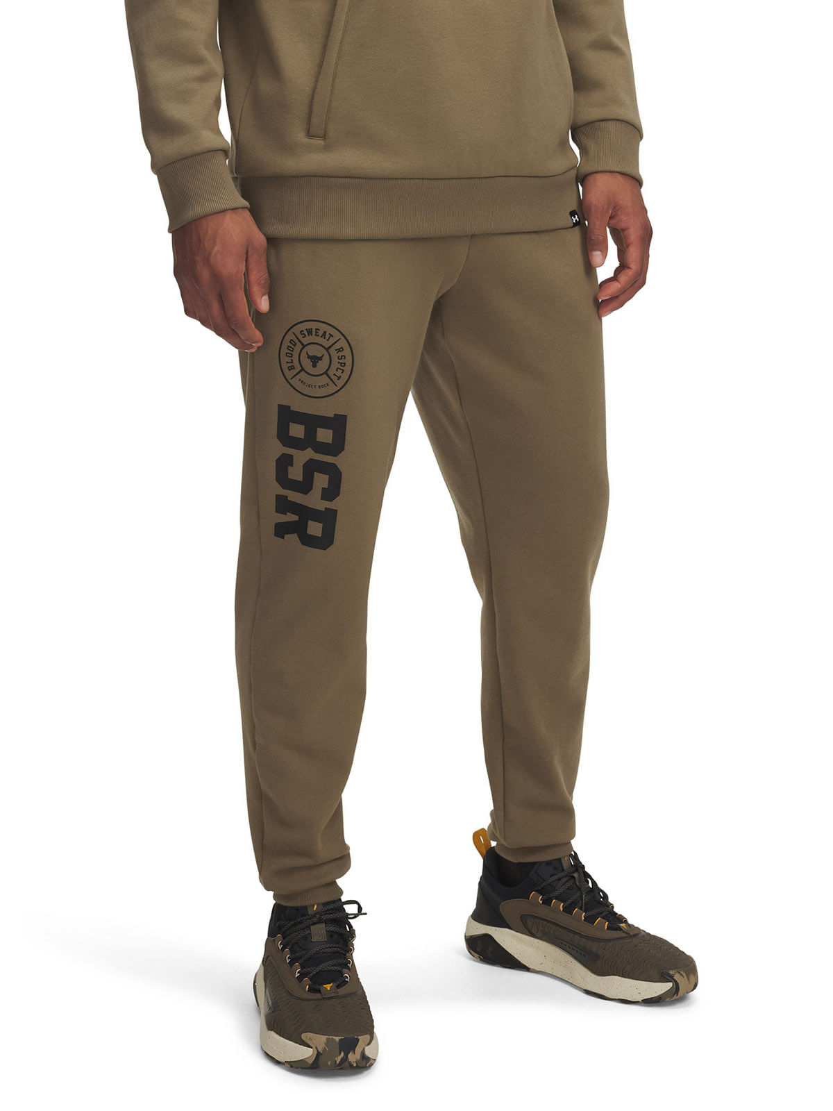 Jogger Project Rock Rival fleece café para hombre