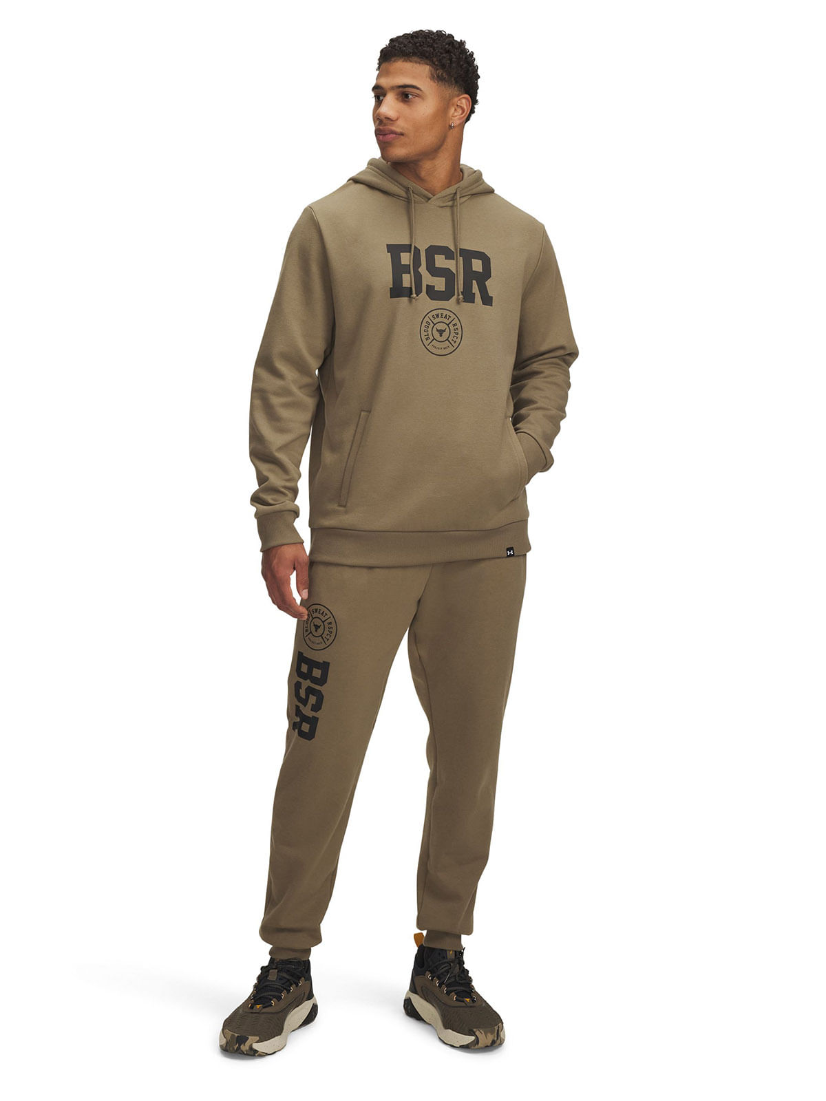 Jogger Project Rock Rival fleece café para hombre