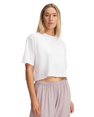 Polera manga corta Under Armour Rival blanco para mujer