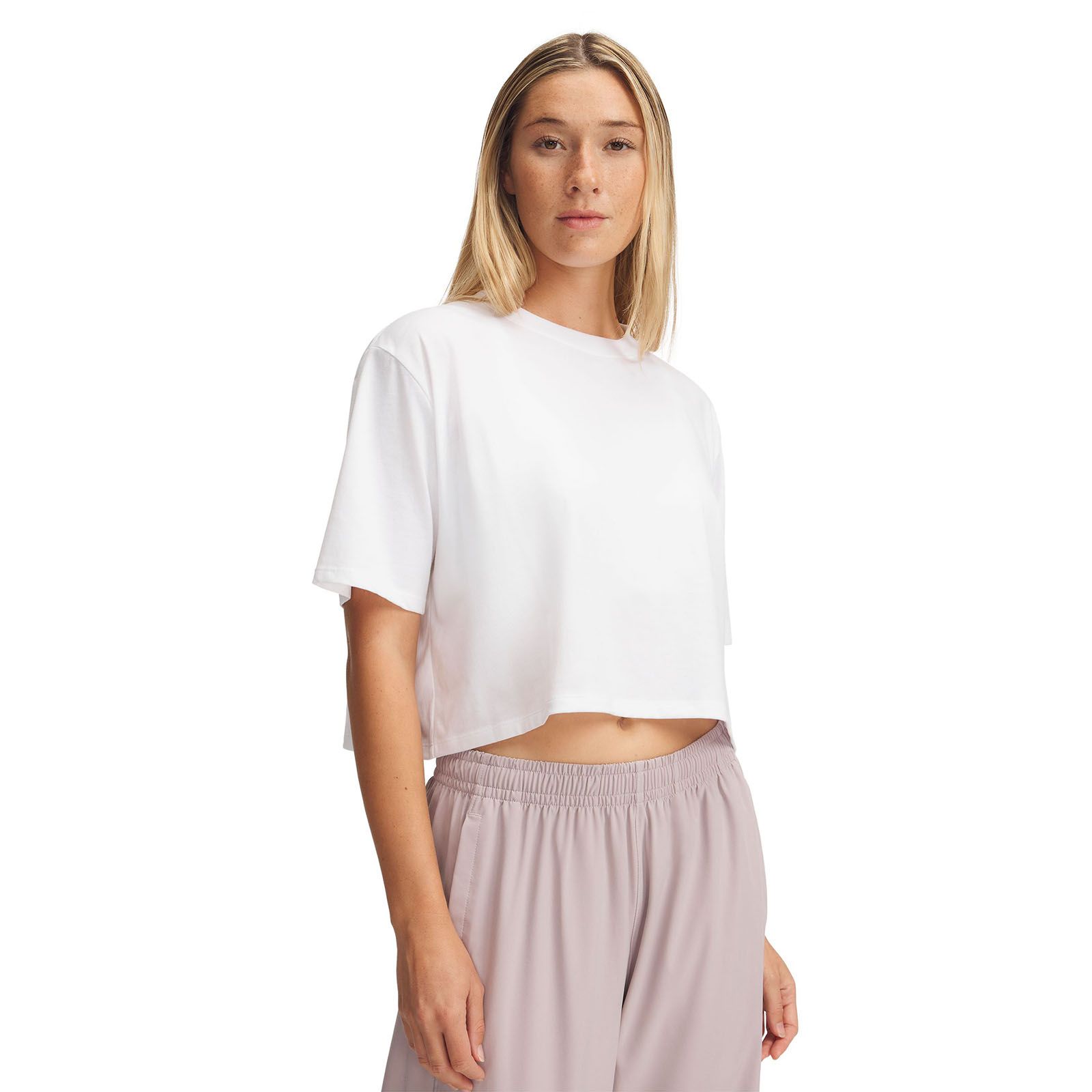 Polera manga corta Under Armour Rival blanco para mujer