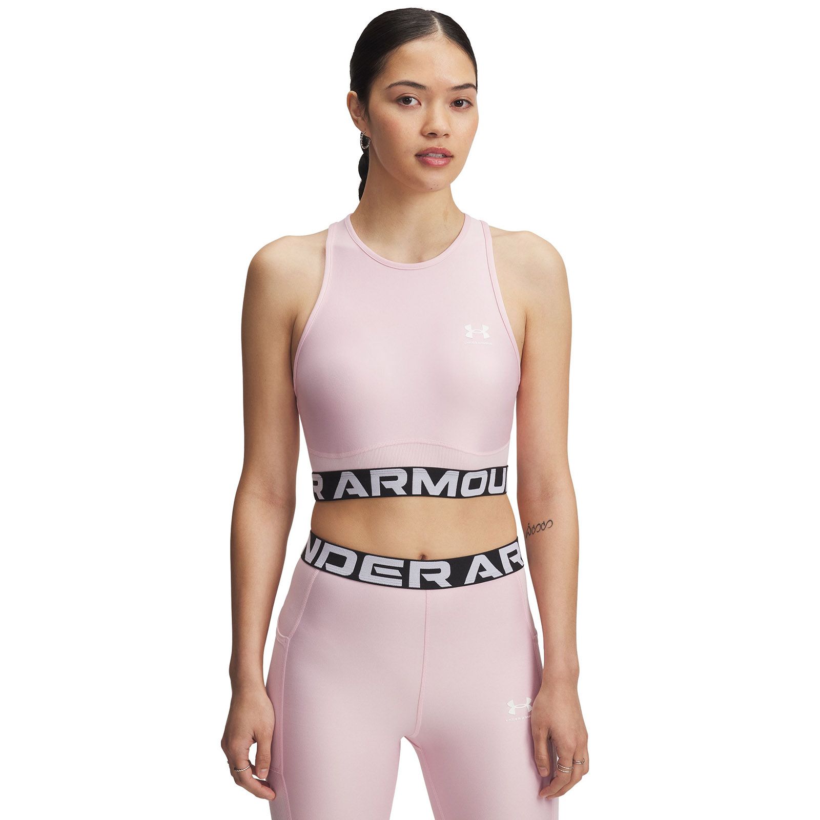 Primera capa sin mangas Heatgear rosado para mujer Under Armour