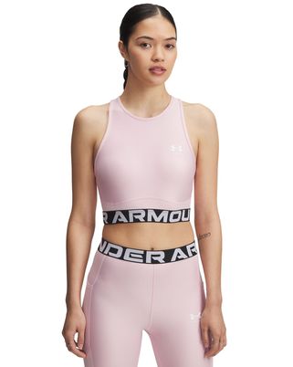 Primera capa sin mangas Heatgear rosado para mujer Under Armour