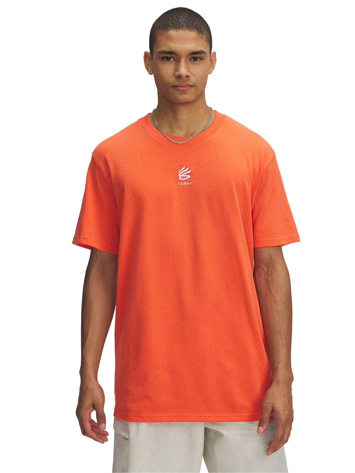 Polera manga corta Curry Heavyweight naranjo para hombre