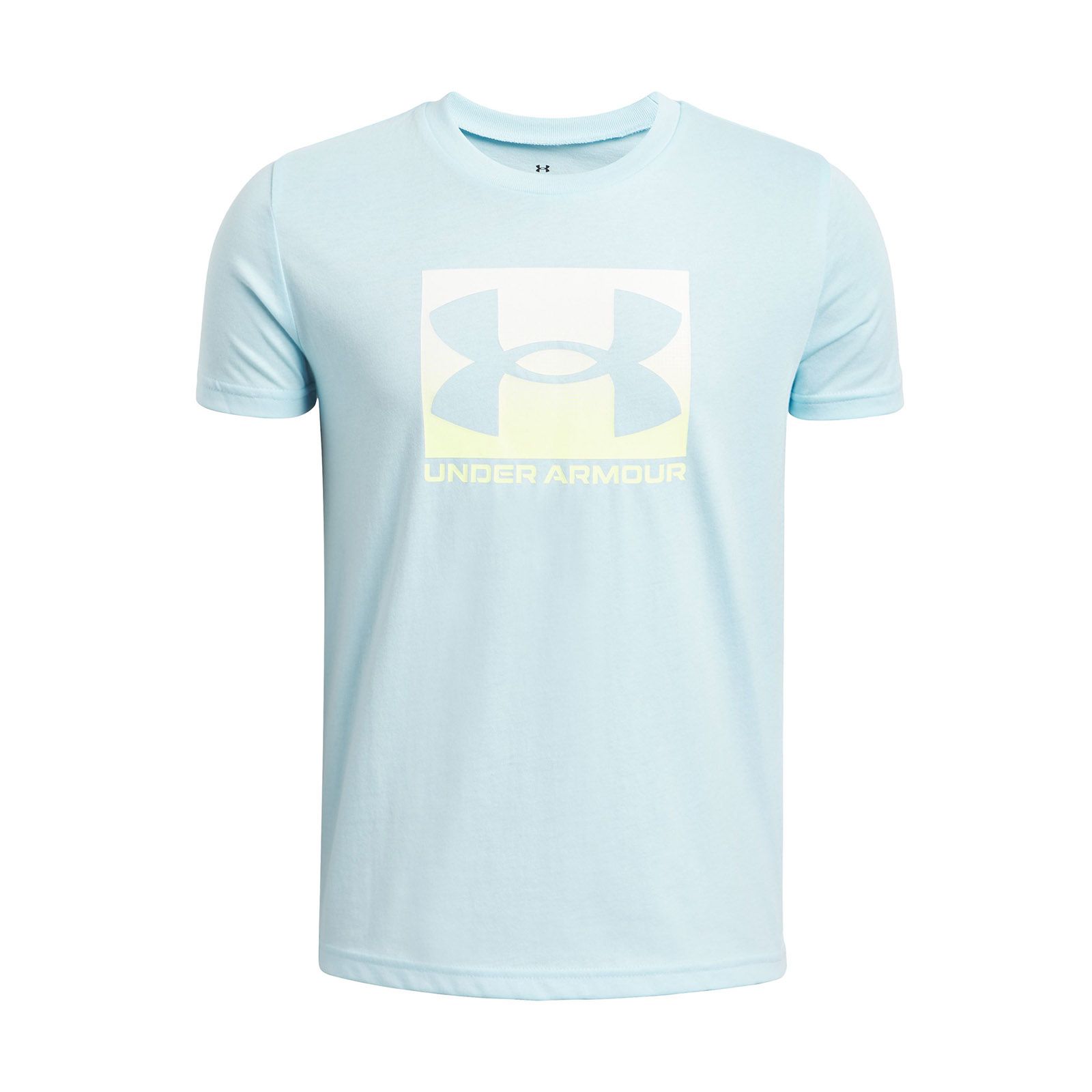 Polera manga corta Under Armour boxed sports azul para niños